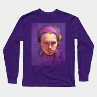 Portrait of Phoebe : Oil Painting Long Sleeve T-Shirt